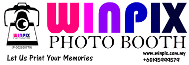 Winpix Photo Booth logo and Let Us Print Your Memories tagline